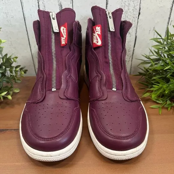 Nike Air Jordan 1 Retro High Zip Bordeaux Women's Shoes Size 9.5