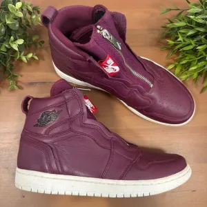 Nike Air Jordan 1 Retro High Zip Bordeaux Women's Shoes Size 9.5