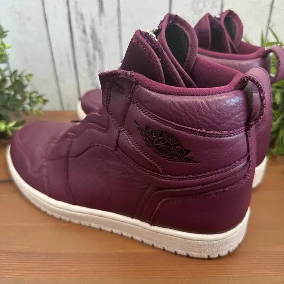 Nike Air Jordan 1 Retro High Zip Bordeaux Women's Shoes Size 9.5
