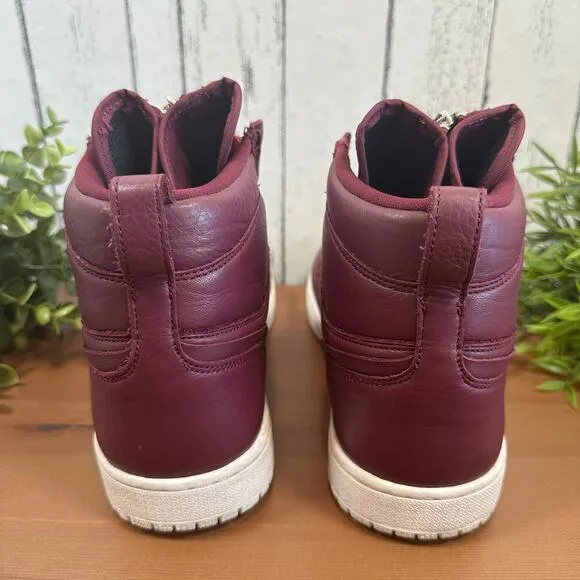 Nike Air Jordan 1 Retro High Zip Bordeaux Women's Shoes Size 9.5