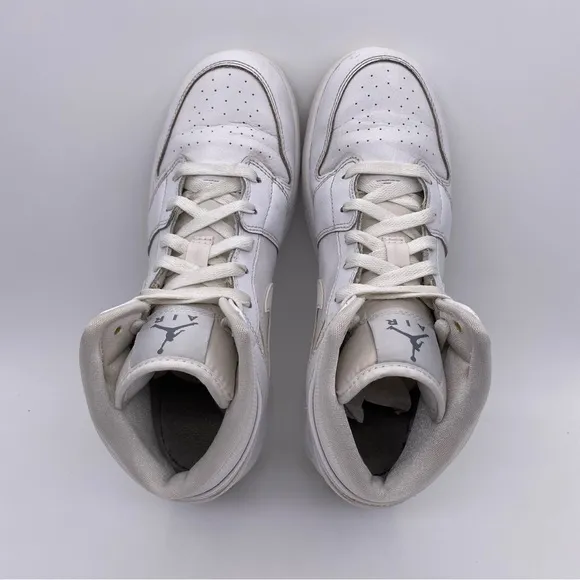 Nike Air Jordan 1 Retro Mid GS 'White Cool Grey' Shoes Sneakers   -   Size:  7Y