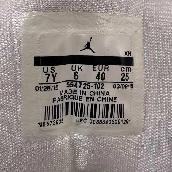 Nike Air Jordan 1 Retro Mid GS 'White Cool Grey' Shoes Sneakers   -   Size:  7Y