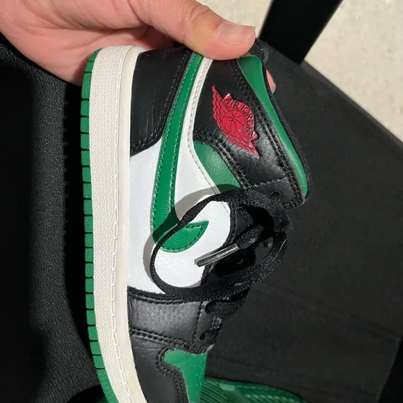 Nike Air Jordan 1 Retro Mid Pine Green Black Toddler Shoes Size 12c