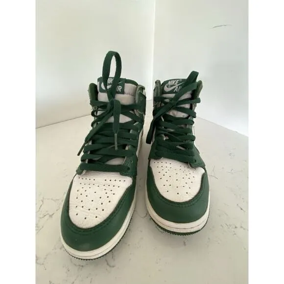 Nike Air Jordan 1 Retro OG High Gorge Green/White Sneaker Shoes‎ Boys Youth Sz 4