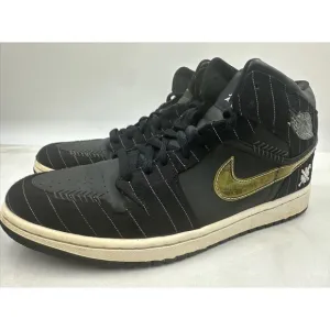 Nike Air Jordan 1 Shoes Mens Sz 11 Retro Barons Away Black Silver 325514-012