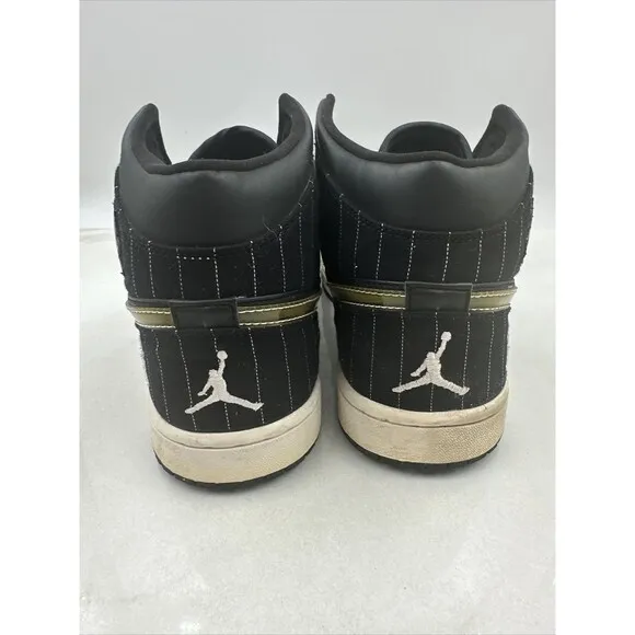 Nike Air Jordan 1 Shoes Mens Sz 11 Retro Barons Away Black Silver 325514-012