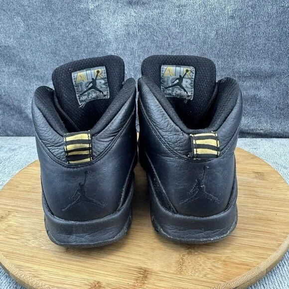 Nike Air Jordan 10 Boys Size 5Y Shoes Black Retro NYC Basketball Sneakers 310806
