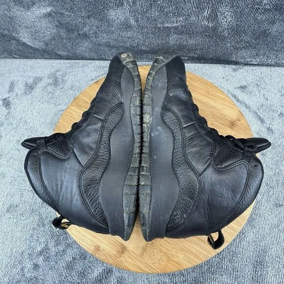 Nike Air Jordan 10 Boys Size 5Y Shoes Black Retro NYC Basketball Sneakers 310806