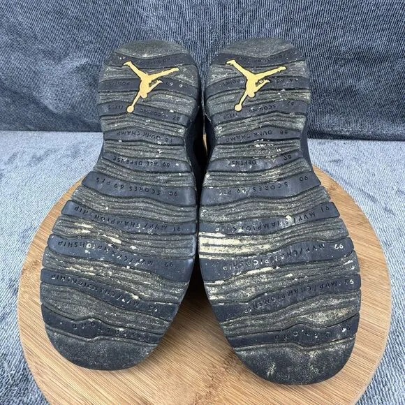 Nike Air Jordan 10 Boys Size 5Y Shoes Black Retro NYC Basketball Sneakers 310806