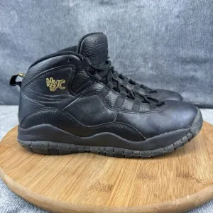 Nike Air Jordan 10 Boys Size 5Y Shoes Black Retro NYC Basketball Sneakers 310806