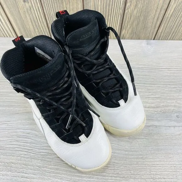 NIKE AIR JORDAN 10 RETRO BG &quot;IM BACK&quot; WHITE Sneakers Shoes 310806-104 Size: 5Y