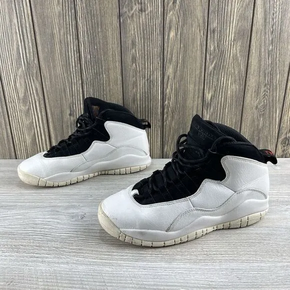 NIKE AIR JORDAN 10 RETRO BG &quot;IM BACK&quot; WHITE Sneakers Shoes 310806-104 Size: 5Y