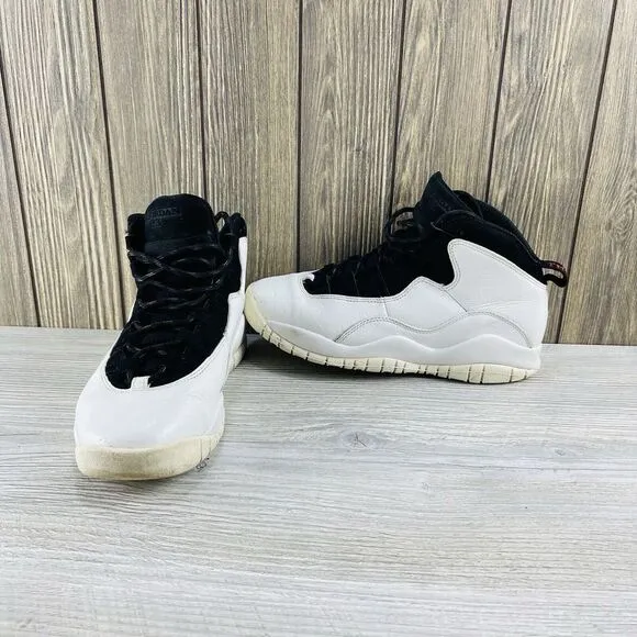 NIKE AIR JORDAN 10 RETRO BG &quot;IM BACK&quot; WHITE Sneakers Shoes 310806-104 Size: 5Y