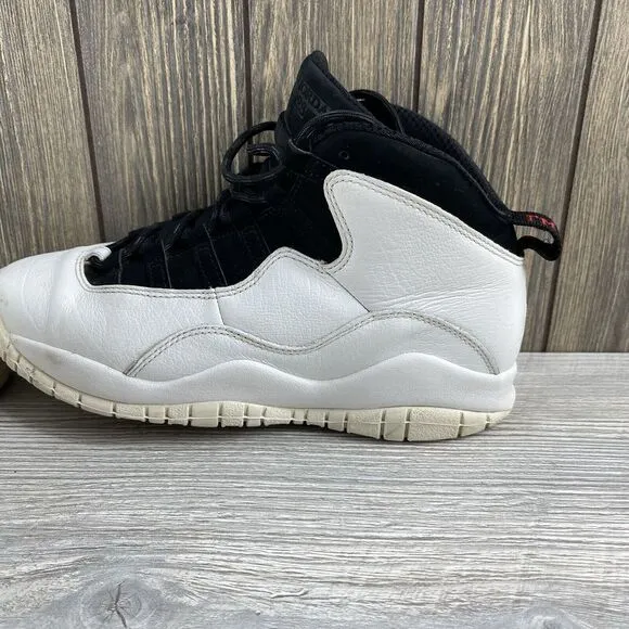 NIKE AIR JORDAN 10 RETRO BG &quot;IM BACK&quot; WHITE Sneakers Shoes 310806-104 Size: 5Y
