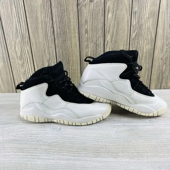 NIKE AIR JORDAN 10 RETRO BG &quot;IM BACK&quot; WHITE Sneakers Shoes 310806-104 Size: 5Y