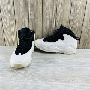 NIKE AIR JORDAN 10 RETRO BG &quot;IM BACK&quot; WHITE Sneakers Shoes 310806-104 Size: 5Y