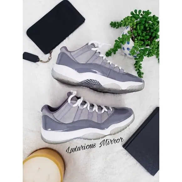 Nike Air Jordan 11 Retro Low Cool Grey Men's Sneakers Shoes 9M Style 528895-003