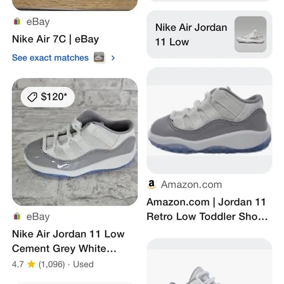 Nike Air Jordan 11 Retro Low Shoes Toddler Size: 6C