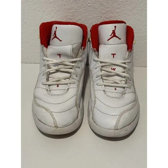 Nike Air Jordan 12 Retro Boys Size 2Y White Athletic Shoes Sneakers 151186-107