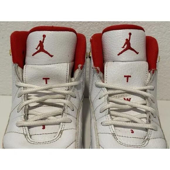 Nike Air Jordan 12 Retro Boys Size 2Y White Athletic Shoes Sneakers 151186-107