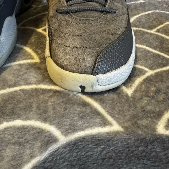 Nike Air Jordan 12 Retro Dark Grey Suede Shoes Sneakers Sz Boys 5Y