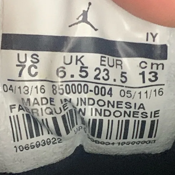 Nike Air Jordan 12 Retro Playoffs Toddler Size 7C