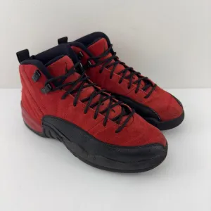 Nike Air Jordan 12 Retro‎ Reverse Flu black and red shoes