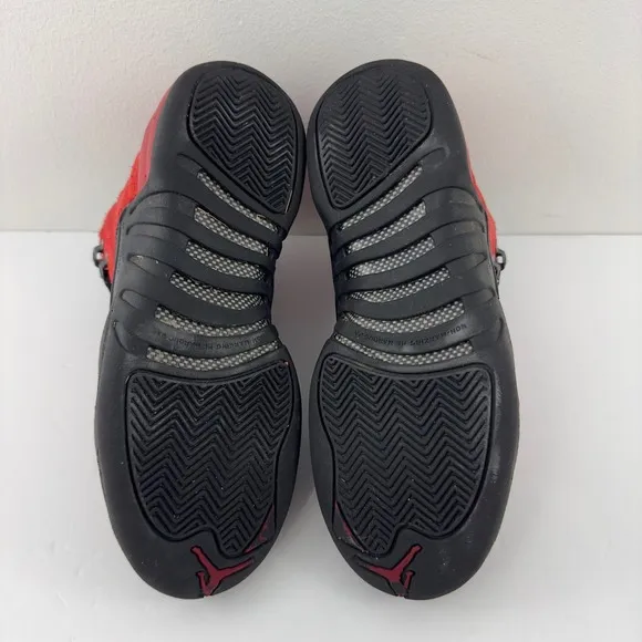 Nike Air Jordan 12 Retro‎ Reverse Flu black and red shoes