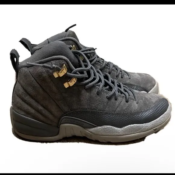 NIKE AIR JORDAN 12 XII RETRO DARK GREY WOLF Shoes 6y