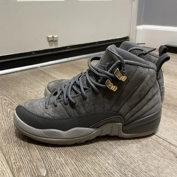 NIKE AIR JORDAN 12 XII RETRO DARK GREY WOLF Shoes 6y