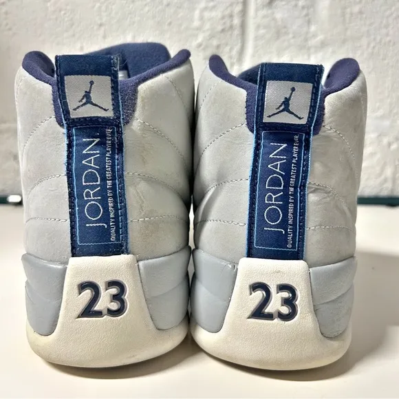 Nike Air Jordan 12 XII Retro University Blue Grey Size 9.5. Sneakers 130690-007