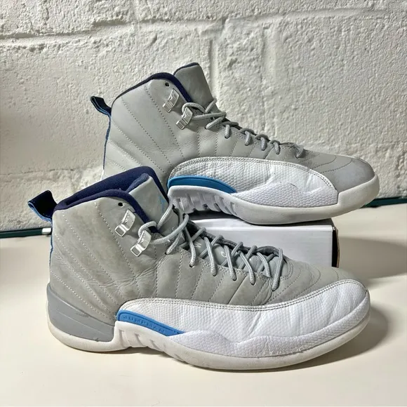 Nike Air Jordan 12 XII Retro University Blue Grey Size 9.5. Sneakers 130690-007