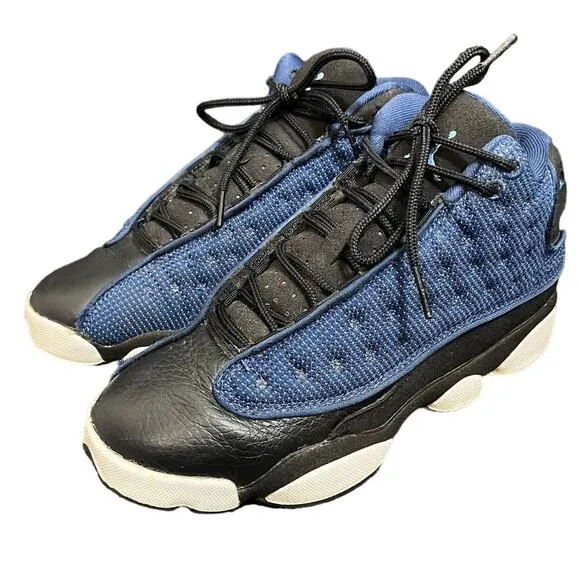 Nike Air Jordan 13 Retro Blue Boys‎ Size 5Y Athletic Shoes Sneakers 884129-400
