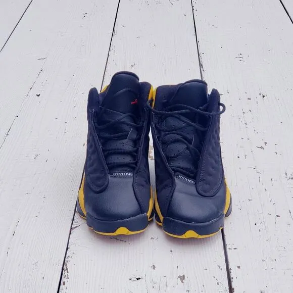 Nike Air Jordan 13 Retro GS Yellow Black Youth Shoes Boys Girls US 4Y 884129-035