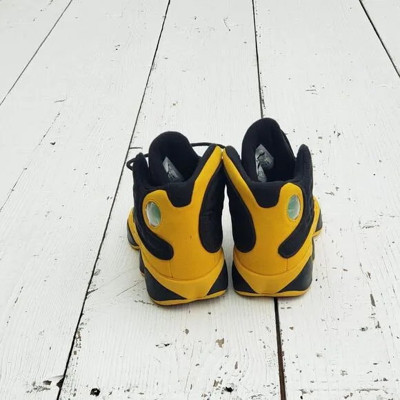 Nike Air Jordan 13 Retro GS Yellow Black Youth Shoes Boys Girls US 4Y 884129-035