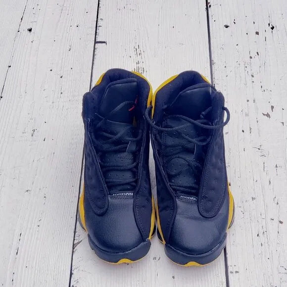 Nike Air Jordan 13 Retro GS Yellow Black Youth Shoes Boys Girls US 4Y 884129-035
