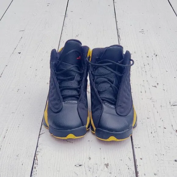 Nike Air Jordan 13 Retro GS Yellow Black Youth Shoes Boys Girls US 4Y 884129-035
