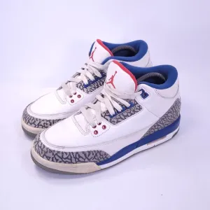 Nike Air Jordan 3 Retro Athletic Lace Up Shoe Youth Boys Size 7 854261-106 White