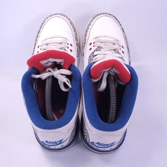 Nike Air Jordan 3 Retro Athletic Lace Up Shoe Youth Boys Size 7 854261-106 White