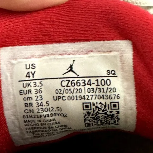 Nike Air Jordan 3 Retro Denim SE GS Fire Red Men's Shoes - Size 4