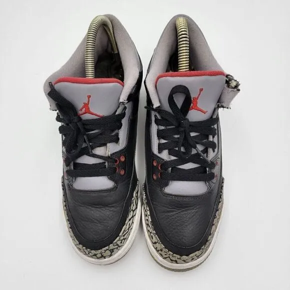 Nike Air Jordan 3 Retro GS Cement Sneakers - Size 7Y Womens 8.5 398614-010