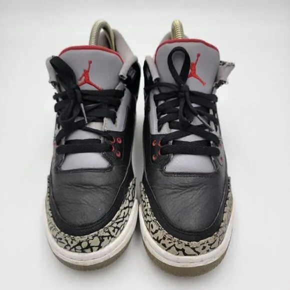 Nike Air Jordan 3 Retro GS Cement Sneakers - Size 7Y Womens 8.5 398614-010