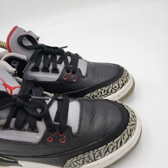 Nike Air Jordan 3 Retro GS Cement Sneakers - Size 7Y Womens 8.5 398614-010