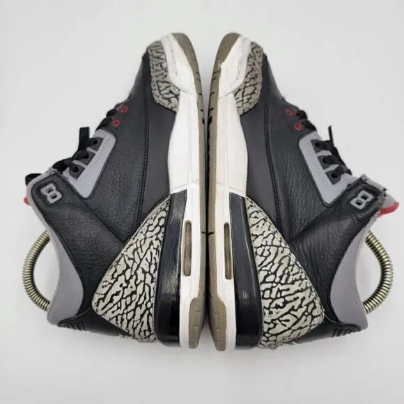 Nike Air Jordan 3 Retro GS Cement Sneakers - Size 7Y Womens 8.5 398614-010