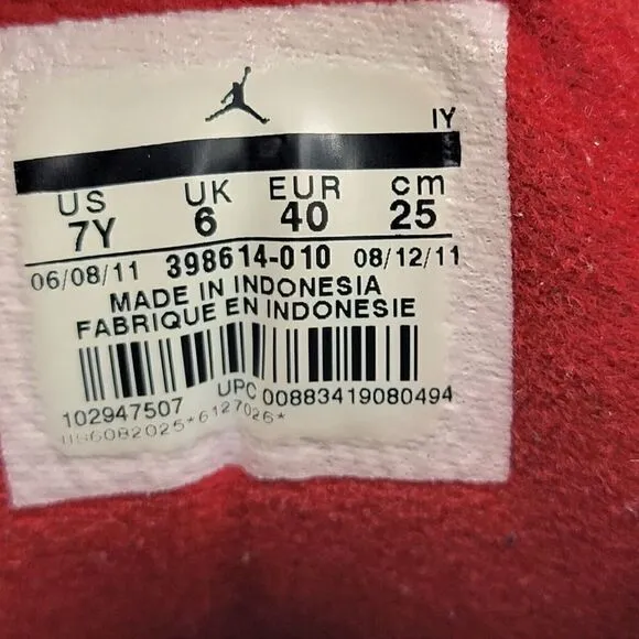 Nike Air Jordan 3 Retro GS Cement Sneakers - Size 7Y Womens 8.5 398614-010