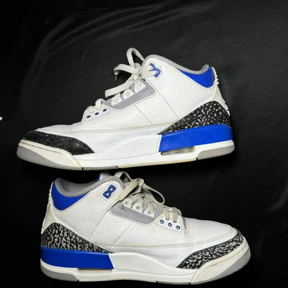 Nike Air Jordan 3 Retro Racer Blue Men's Shoes - Size 10.5