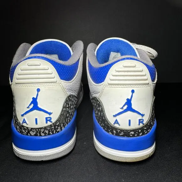 Nike Air Jordan 3 Retro Racer Blue Men's Shoes - Size 10.5