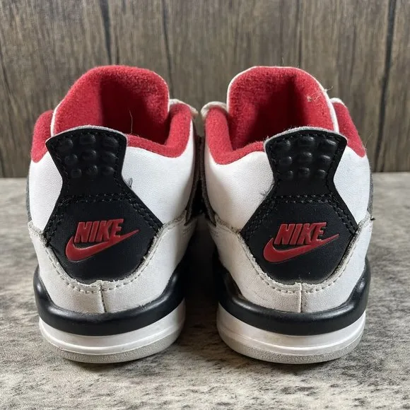 Nike Air Jordan 4 IV Retro Fire Red White 2020 BQ7670-160 Toddler Shoes size 8C