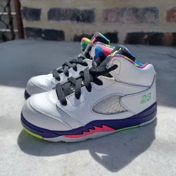 Nike Air Jordan 5 Retro 'Bel Air' Sneakers Girls Kids 8C Shoes