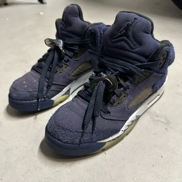 Nike Air Jordan 5 Retro SE GS Georgetown Midnight Navy Size 6Y Shoes FN5452-400